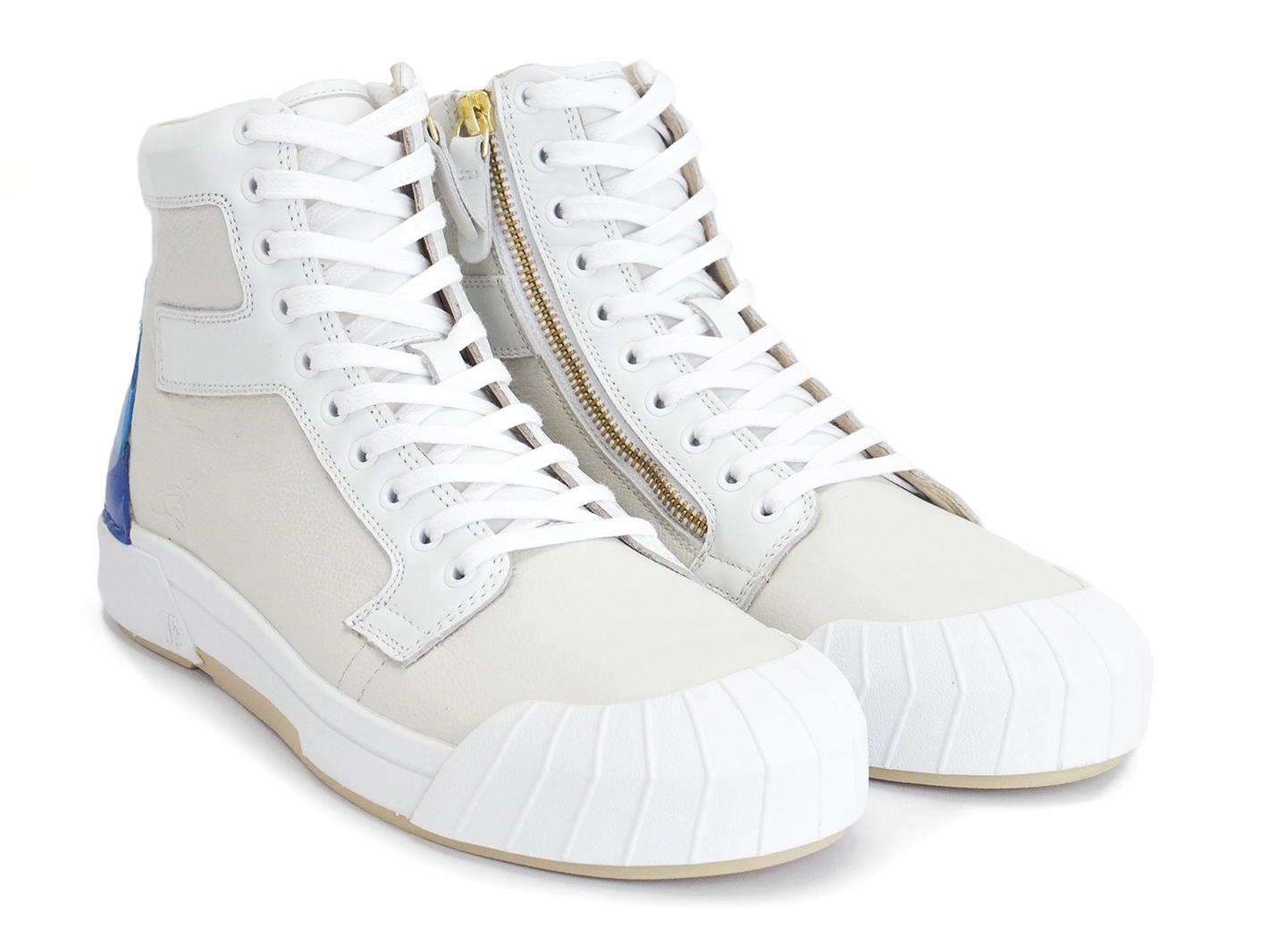 Shackleton Super High Blanc Espadrille à tige haute: Quarter view