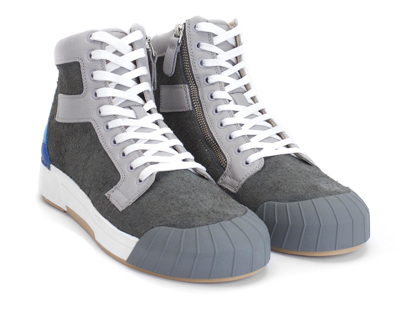 Shackleton Super High Gris Espadrille à tige haute: Quarter view