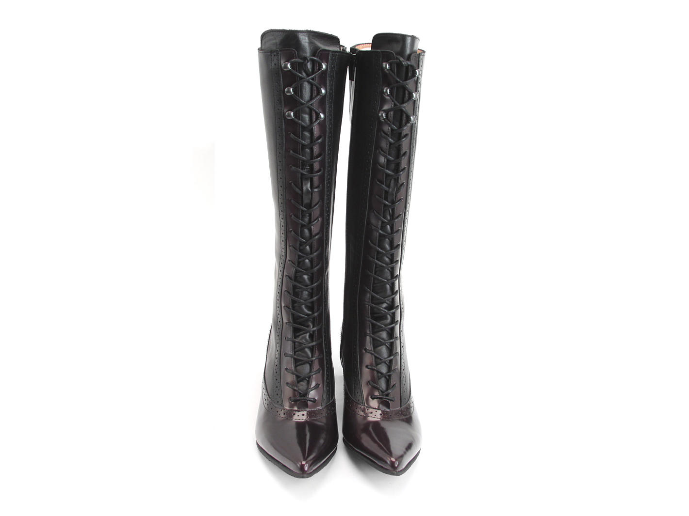 Sherry Bourgogne Tall Lace-Up Boot: Front