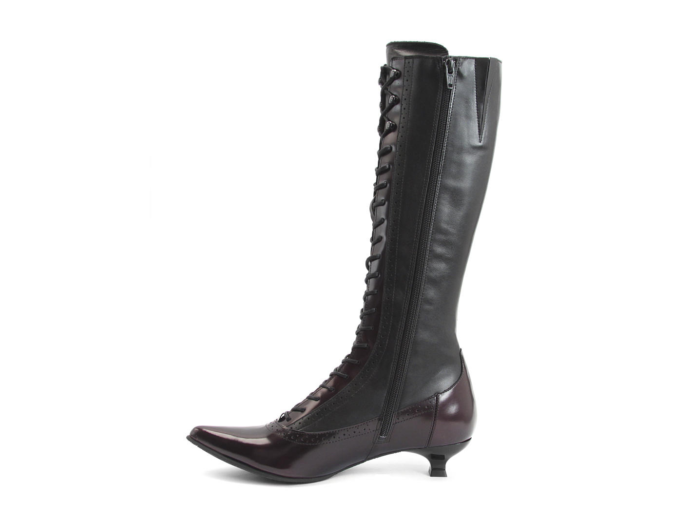 Sherry Bourgogne Tall Lace-Up Boot: Profile inside
