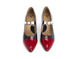 Shiloh Black/Floral Elegant Mary Jane Heels: Front