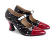Shiloh Noir/Floral élégant talon Charles IX: Quarter view