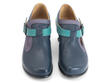 Shukran Blue/Purple Buckled shoe with slit: Front