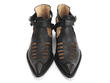Sinead Black Skull-buckled flat shoe: Front