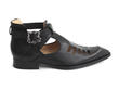 Sinead Black Skull-buckled flat shoe: Profile outside