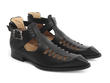 Sinead Black Skull-buckled flat shoe: Quarter view