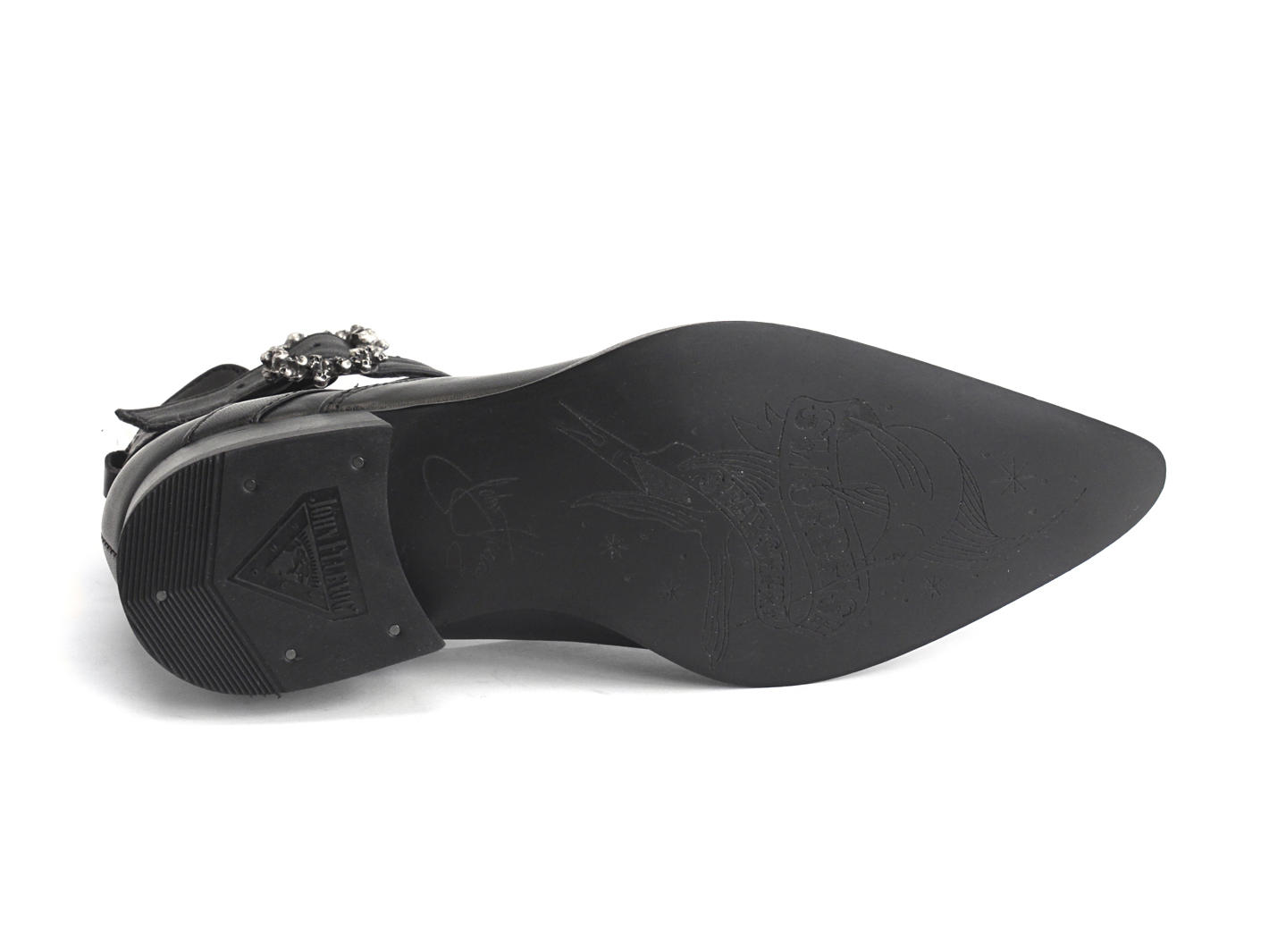 Sinead Black Skull-buckled flat shoe: Sole