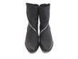 Skin Black Spiral-Zip Leather Boot: Front