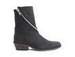 Skin Black Spiral-Zip Leather Boot: Profile outside