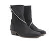 Skin Noir Spiral-Zip Leather Boot: Quarter view