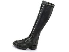 Skiprope Black Tall Lace-Up Boots