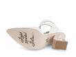 Slant White Ankle strap heel: Sole
