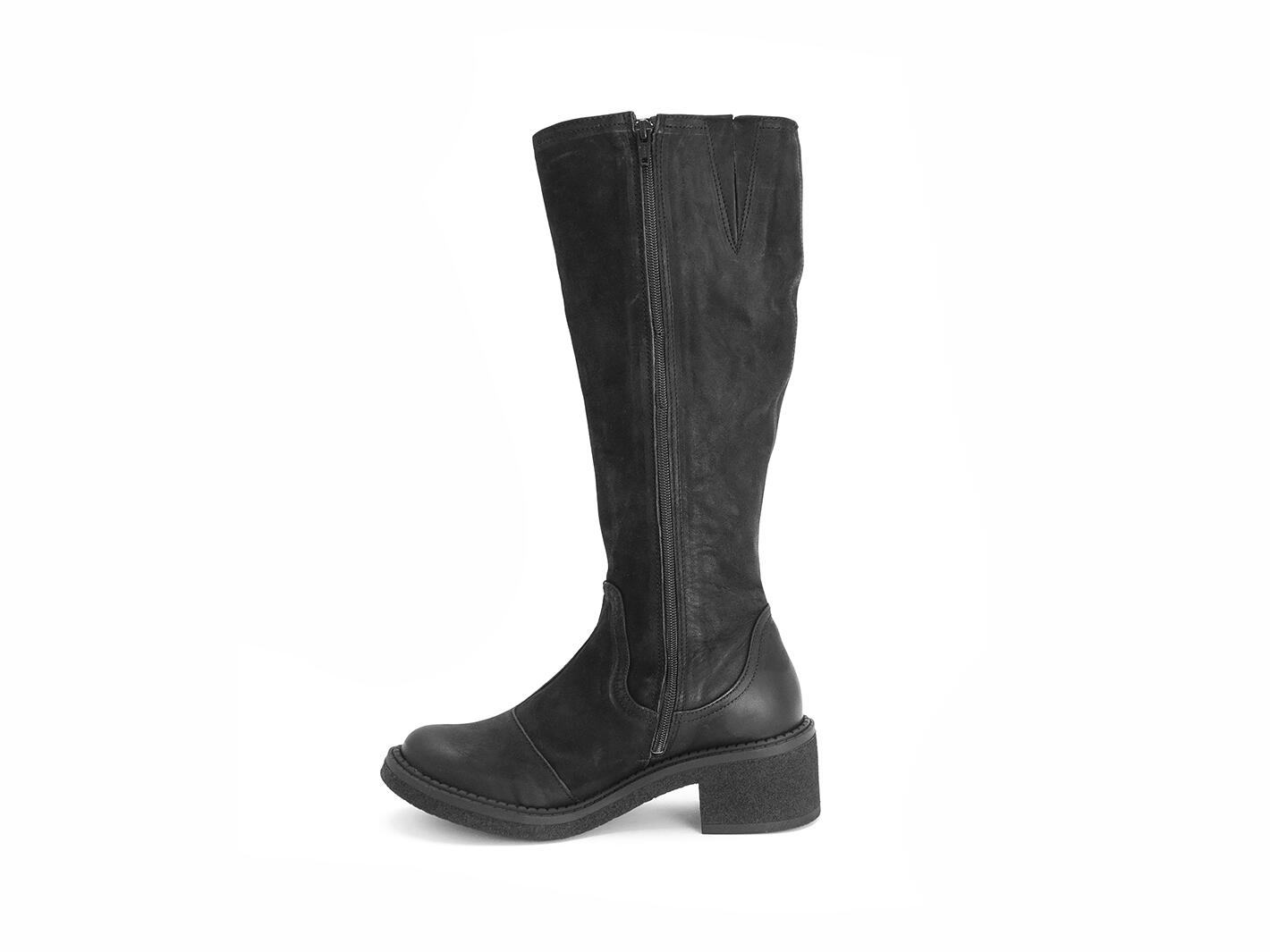 Slouch Noir Botte haute en cuir: Profile inside