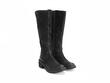 Slouch Noir Botte haute en cuir: Quarter view