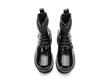 Smarty Black Lace-Up Platform Boots: Front