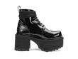 Smarty Black Lace-Up Platform Boots: Profile inside