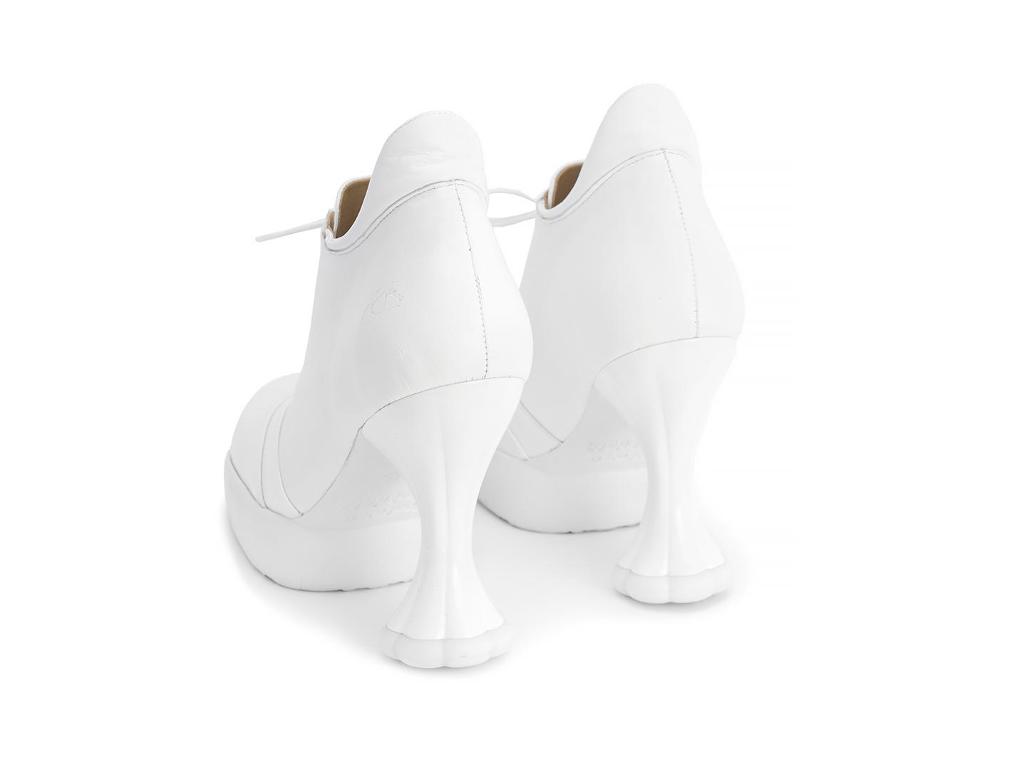 Sova Sundae White Heeled platform lace-up: Back