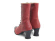 Spellbound Red & Blue Capped toe lace-up boot: Back
