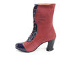 Spellbound Red & Blue Capped toe lace-up boot: Profile inside