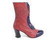 Spellbound Red & Blue Capped toe lace-up boot: Profile outside