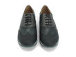 Spirit Black, Green & Grey Waxed Leather Wingtip Sneaker: Front