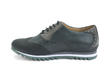 Spirit Black, Green & Grey Waxed Leather Wingtip Sneaker: Profile inside
