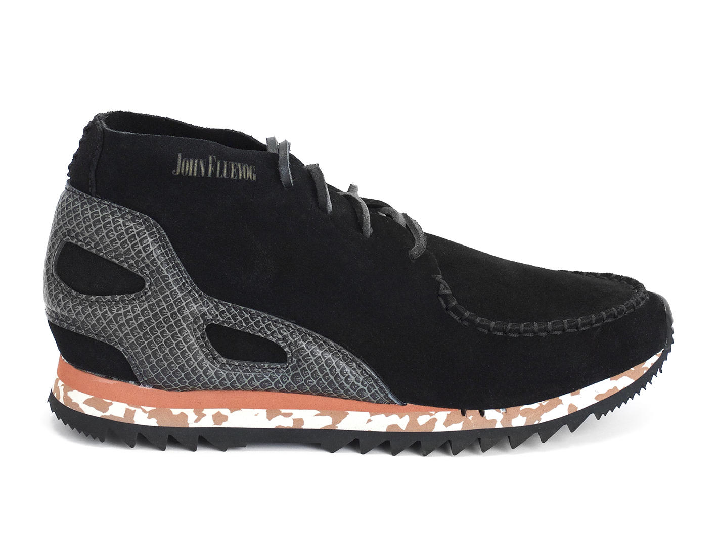 Stanley Black Moccasin-style chukka sneaker: Profile outside