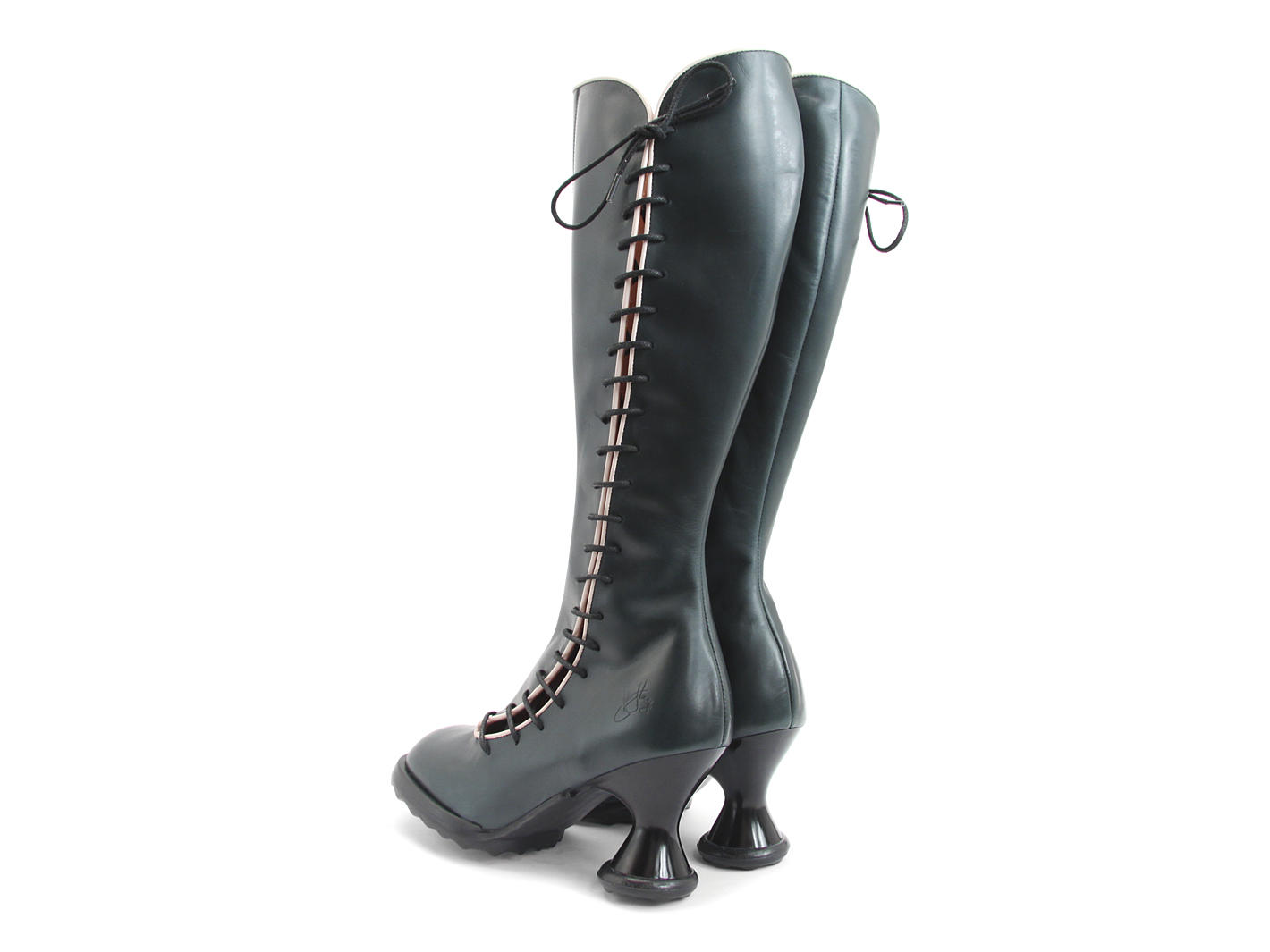 Sugar Marine Knee-High Lace-up Boot: Back