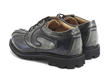 Supervog: Women’s Blue, Grey & Black Classic Lace-up Derby: Back