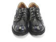 Supervog: Women’s Blue, Grey & Black Classic Lace-up Derby: Front