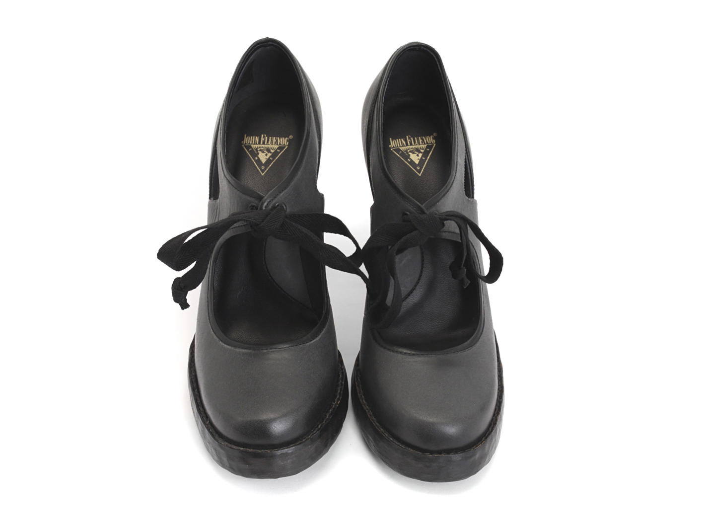 Tag Black Lace-Up Mary Jane Heel: Front