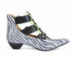 Tammi Rose Zebra/Green Strappy Ankle Booties: Profile inside
