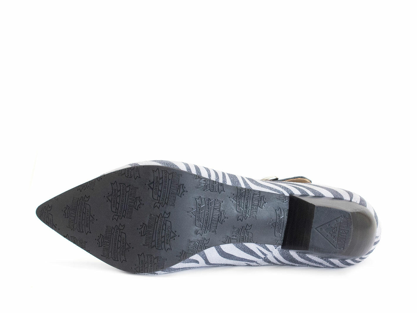 Tammi Rose Zebra/Green Strappy Ankle Booties: Sole