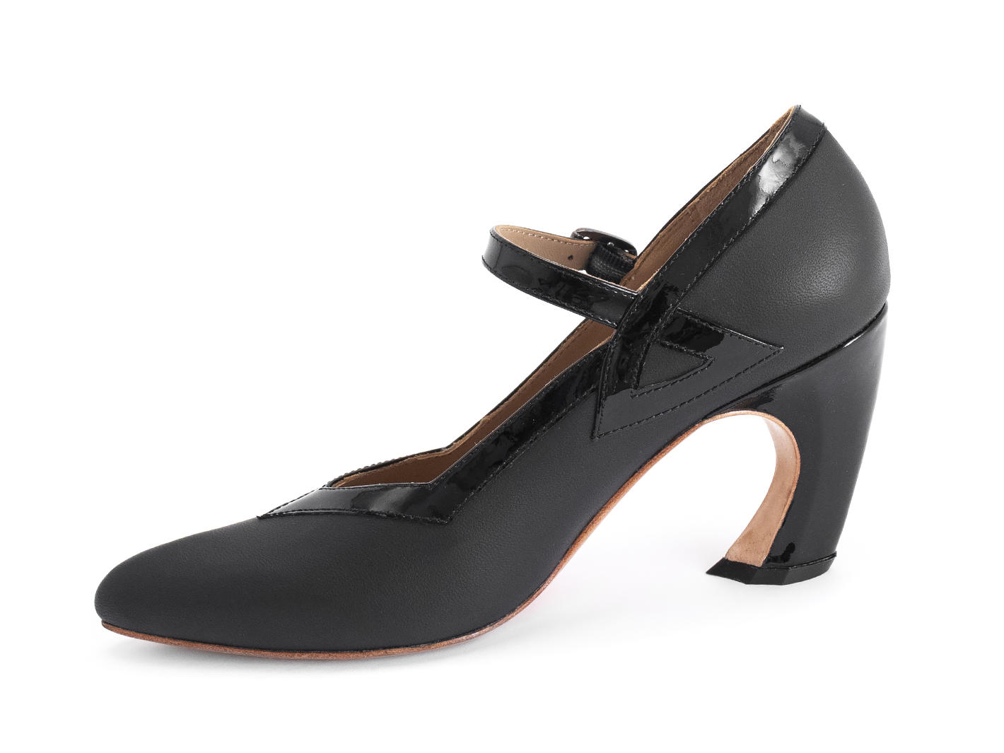 Tango Black Mary jane heel: Profile inside