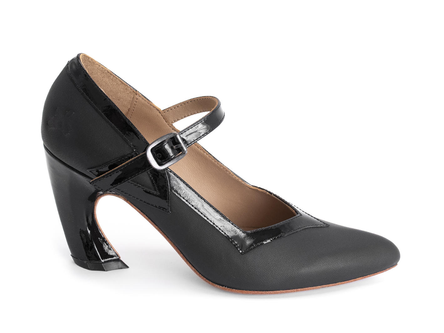 Tango Black Mary jane heel: Profile outside
