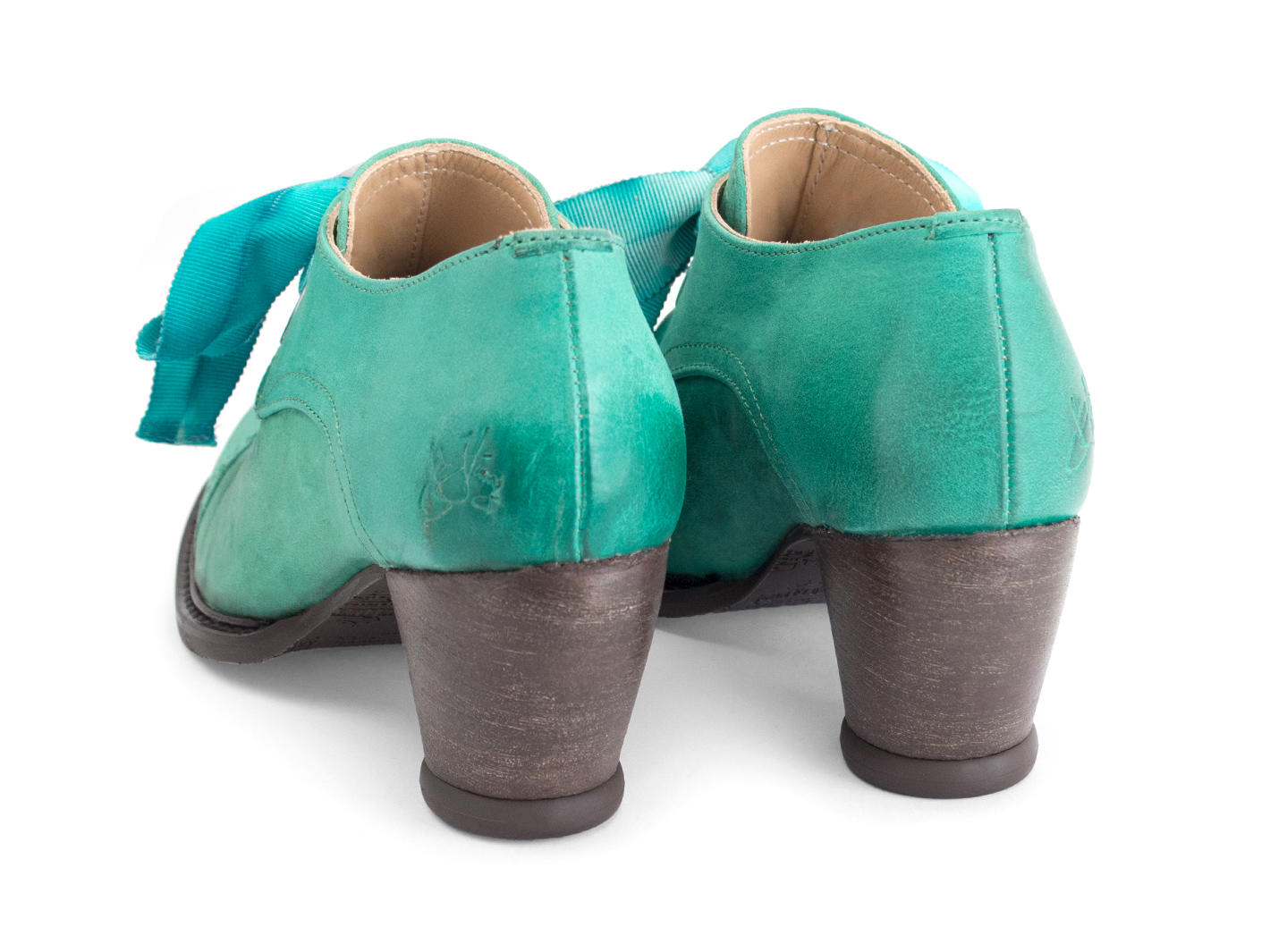 Templeton Sarcelle Chaussure lacée à une paire d'oeillets: Back