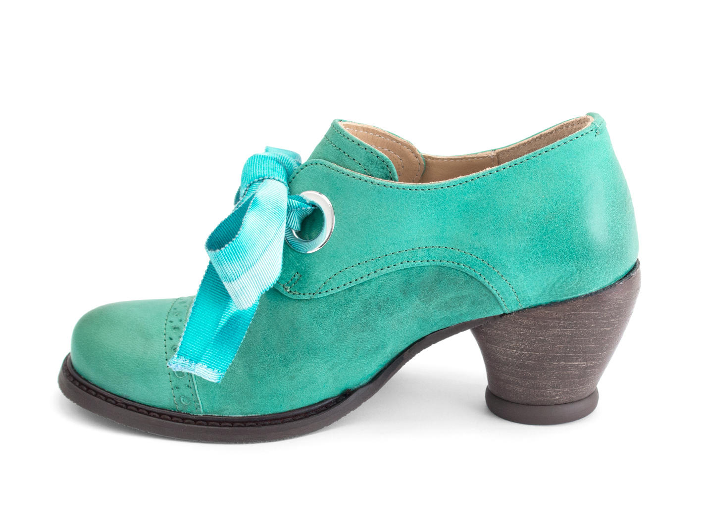 Templeton Sarcelle Chaussure lacée à une paire d'oeillets: Profile inside