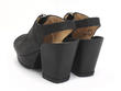 Tent Black Open Toe Platform Sandal: Back
