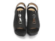 Tent Black Open Toe Platform Sandal: Front