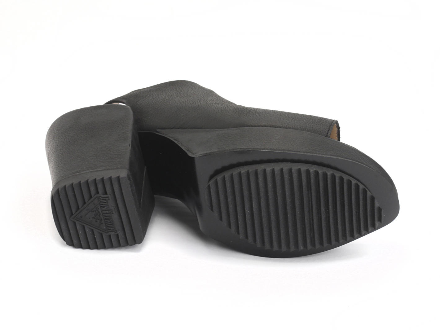 Tent Black Open Toe Platform Sandal: Sole