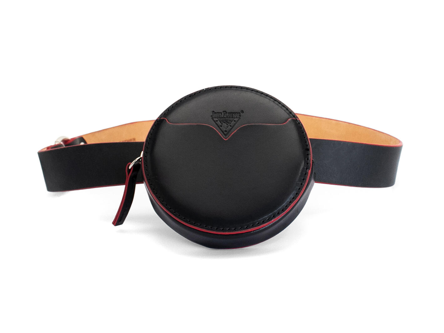 The Beaufort Belt Black Leather belt with pouch