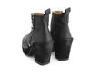 Tinder Black Leather Platform Boot: Back