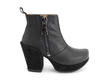 Tinder Black Leather Platform Boot: Profile outside