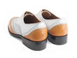 Toledo White/Orange Richelieu à double bout golf: Back