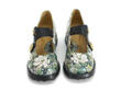 Trina Vert floral Charles IX à rivets: Front