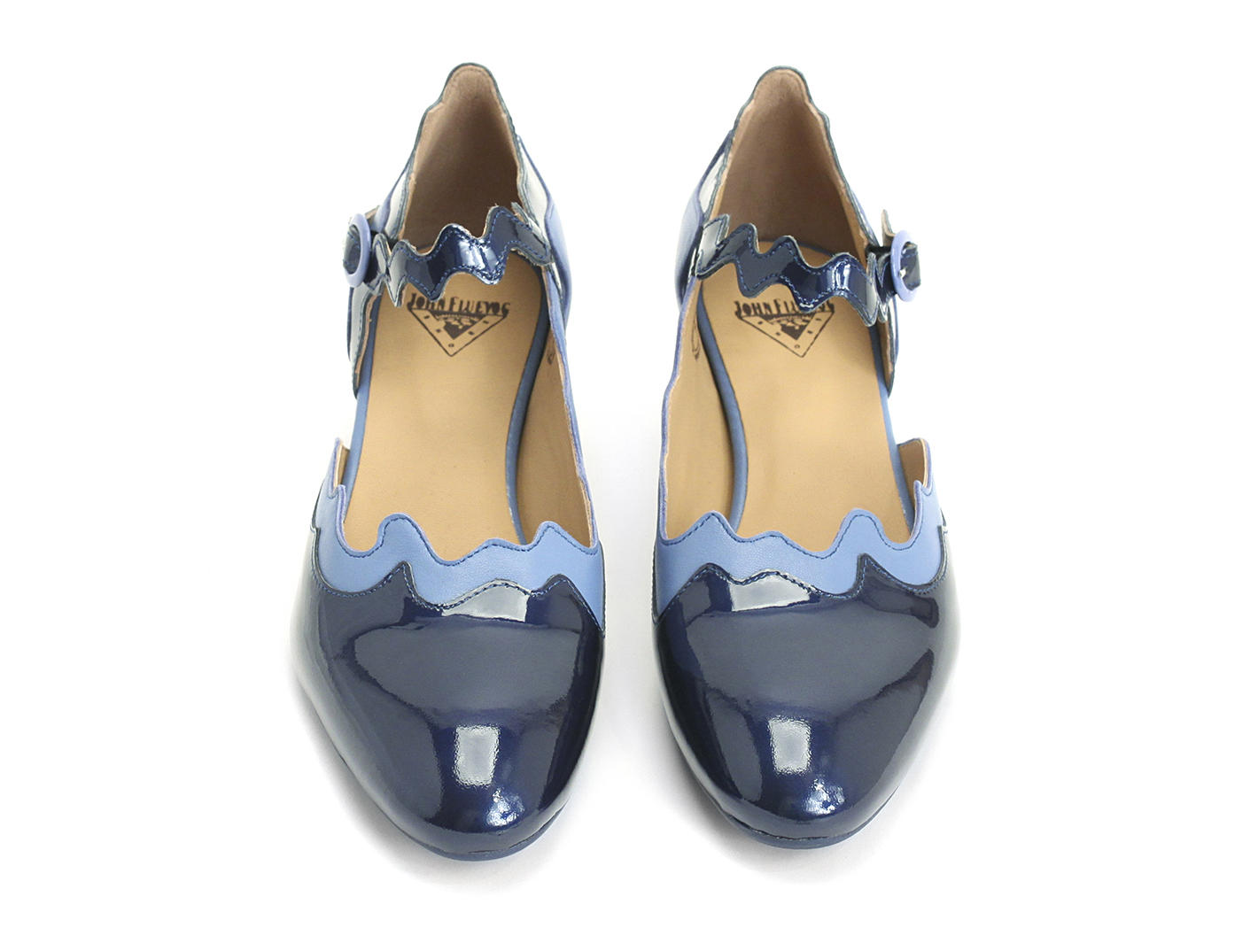 Trivialis Blue Wavy mary jane: Front