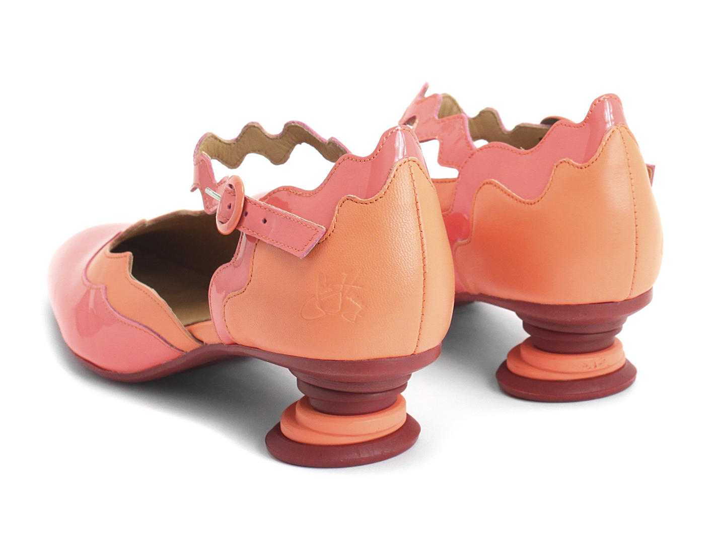 Trivialis Pink Wavy mary jane: Back