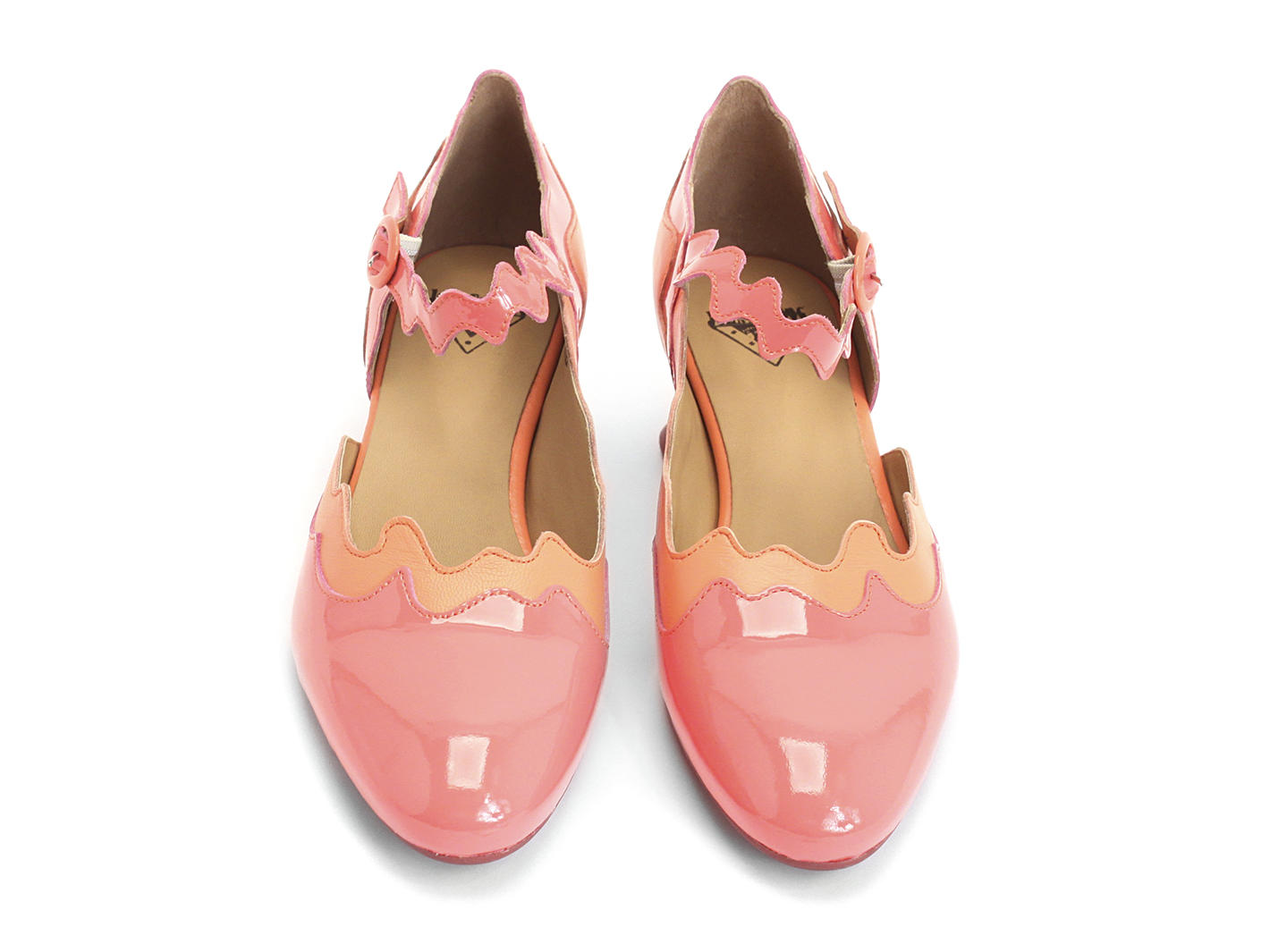 Trivialis Pink Wavy mary jane: Front