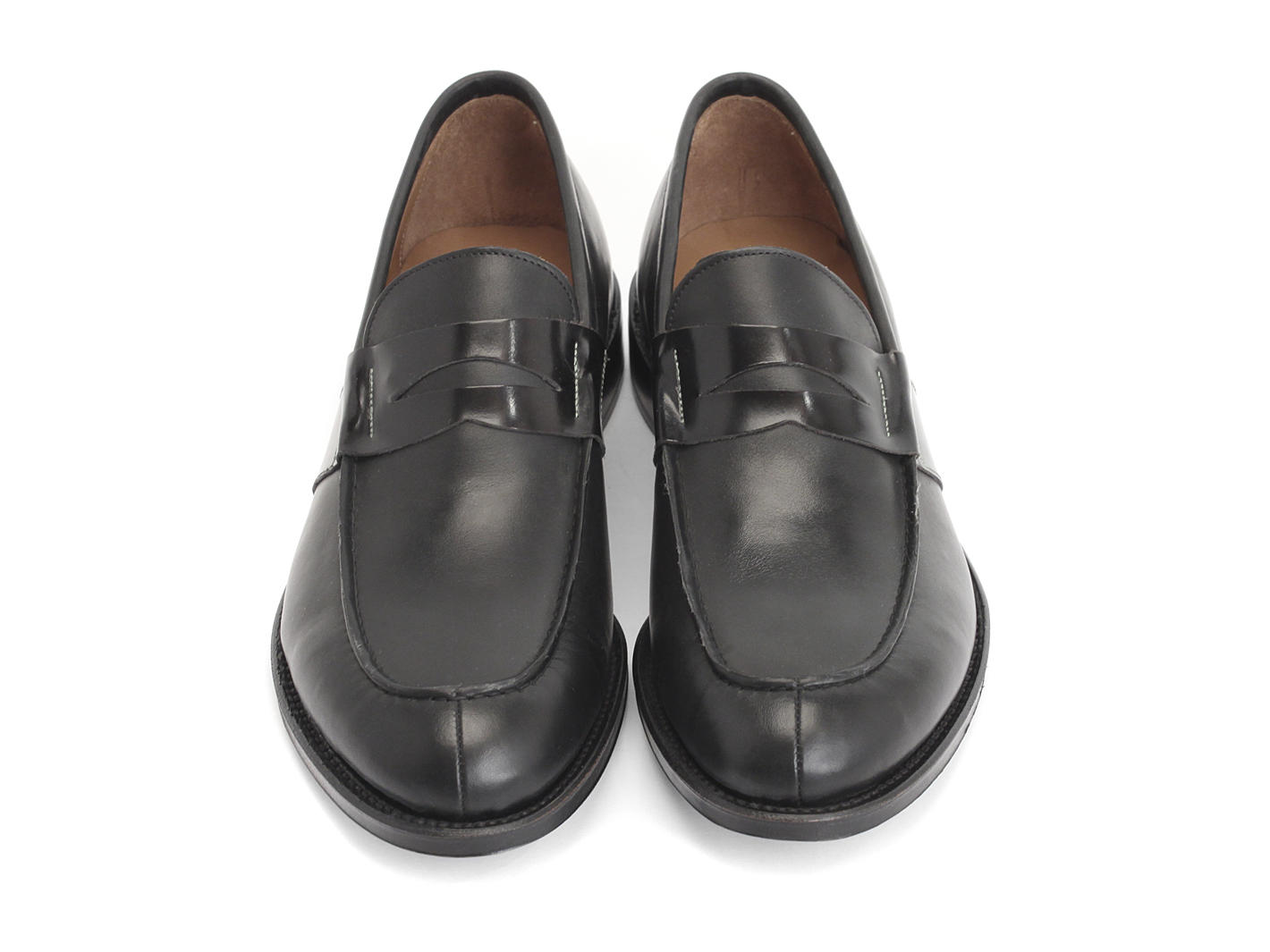 Tuscan Black Classic penny loafer: Front