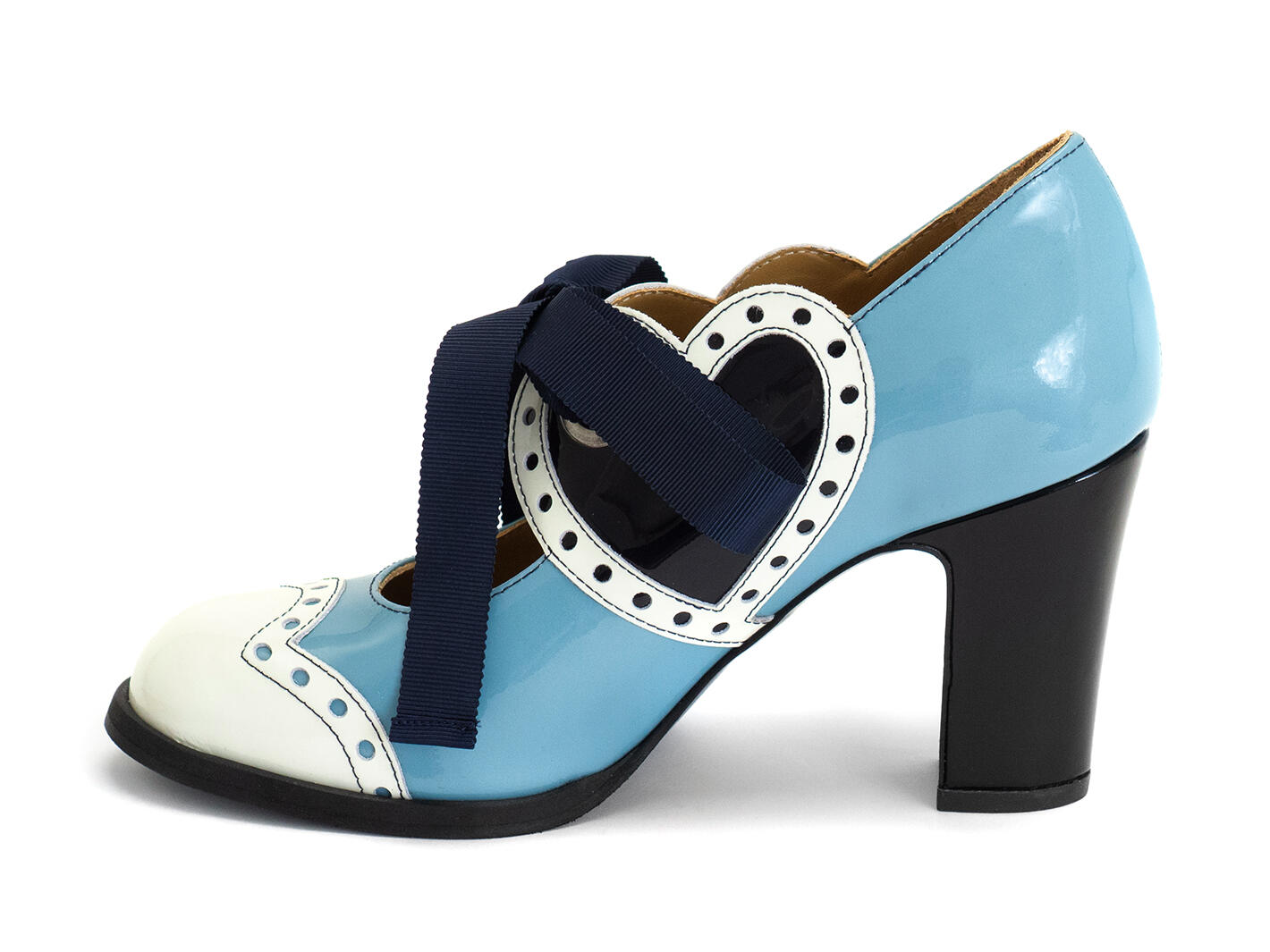 Tutti Blue Mary Jane with heart: Profile inside